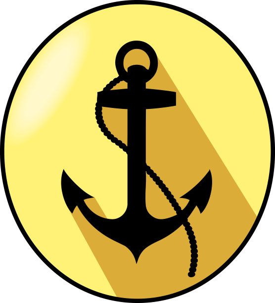 用黄色背景锚定椭圆的手臂图片下载