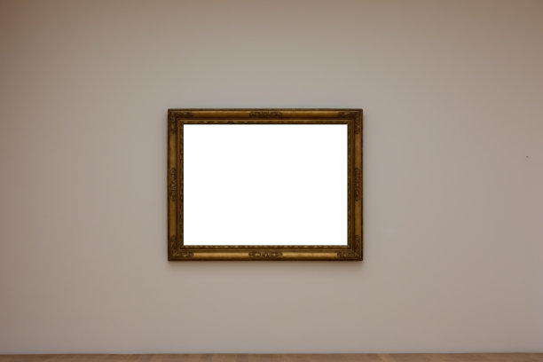 空白白色艺术画廊框架画墙白色当代现代矩形形状孤立空图片下载