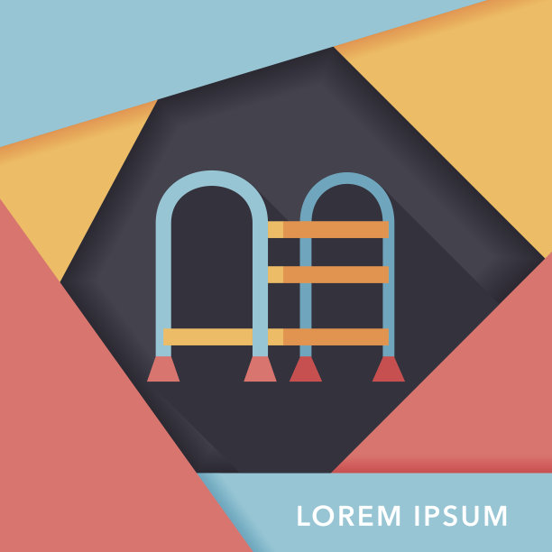 手杖平图标与长影子图片下载