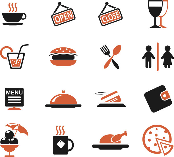 咖啡馆轮廓图标图片下载