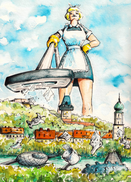 清洁女工图片下载