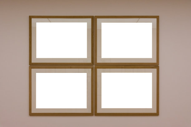 空白白色艺术画廊框架画墙白色当代现代矩形形状孤立空图片下载