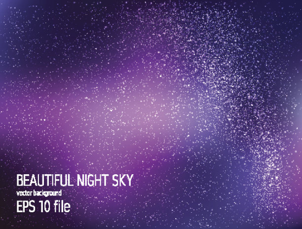矢量插图-深天空夜图片下载