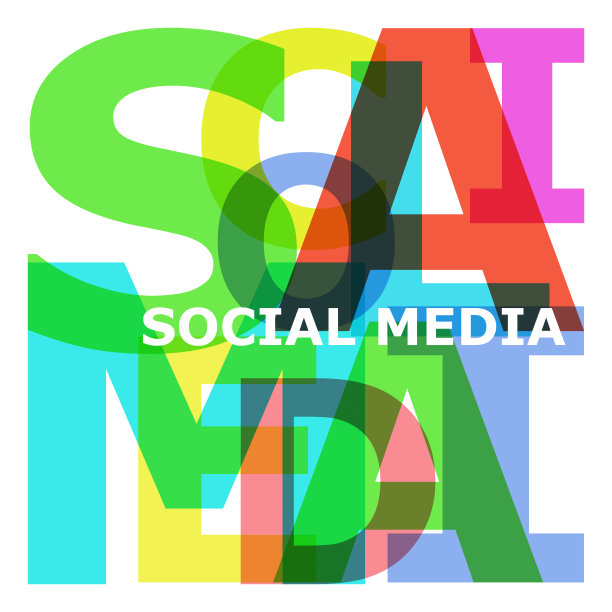 社交媒体-抽象的颜色字母图片下载