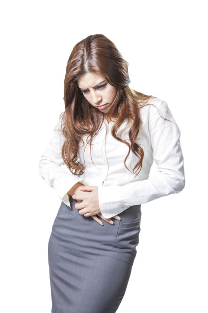 有胃病的年轻女人图片下载