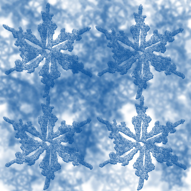 蓝色的雪花图片下载