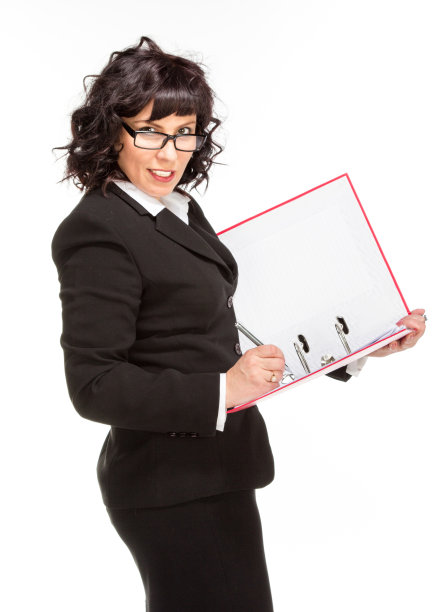 愉快的高级商务女性文件夹图片下载