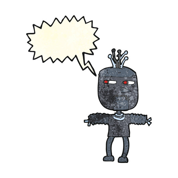 卡通机器人与语音泡泡图片下载