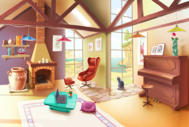 灯光客厅室内图片下载