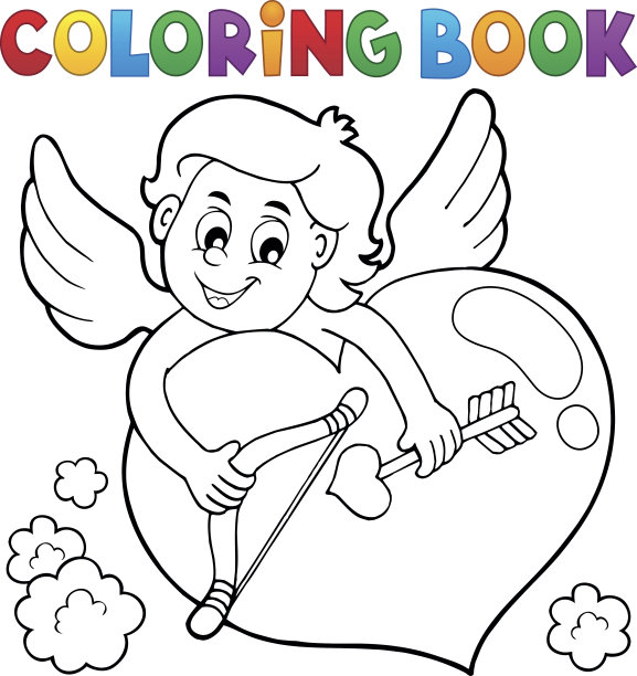 涂色书丘比特主题2图片下载