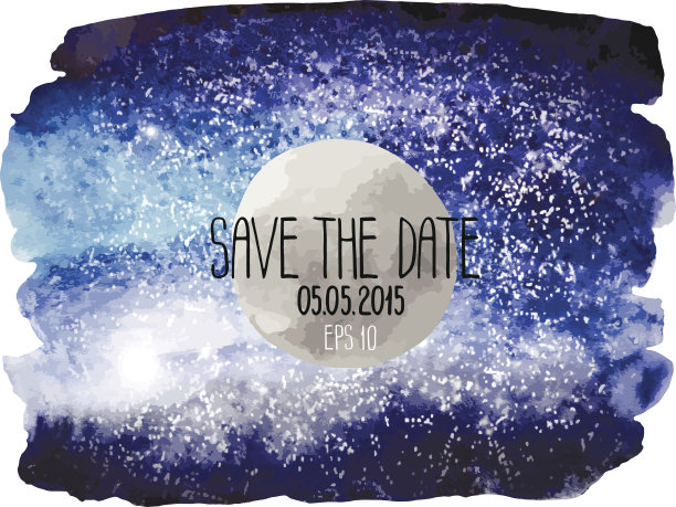 水彩外太空背景图片下载