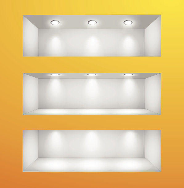 3d墙上的展览架空了图片下载