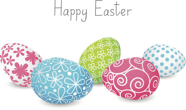 一套彩色复活节彩蛋图片下载