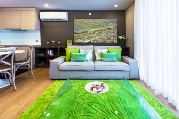 客厅，内部有大窗户图片下载