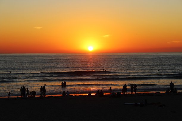圣地亚哥海滩日落图片下载