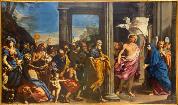 博洛尼亚：凯旋的基督与圣徒图片下载