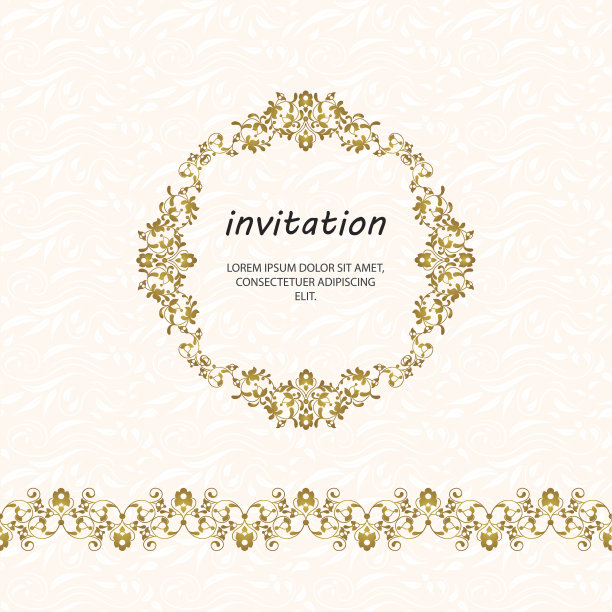 向量装饰框。设计模板的优雅元素。图片下载