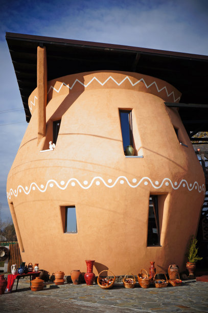 陶瓷陶器店，Horezu，罗马尼亚图片下载