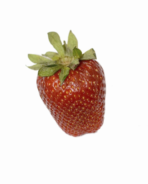 新鲜草莓(在白色背景上分离)图片下载