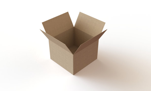 打开纸板箱隔离在白色的完美状态图片下载