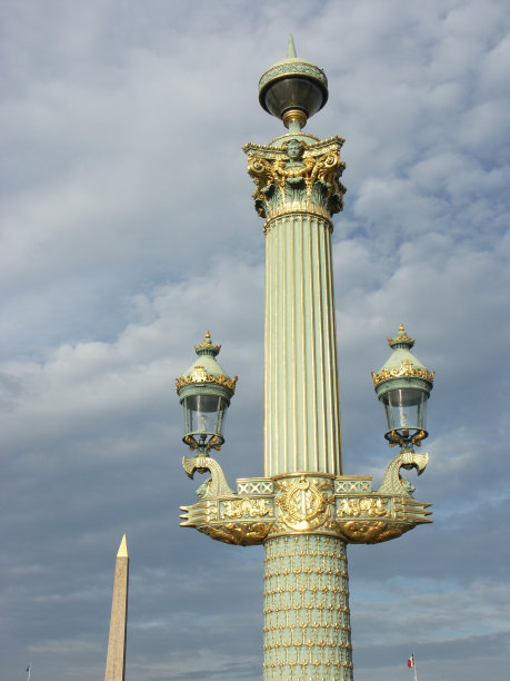 巴黎协和广场的灯图片下载