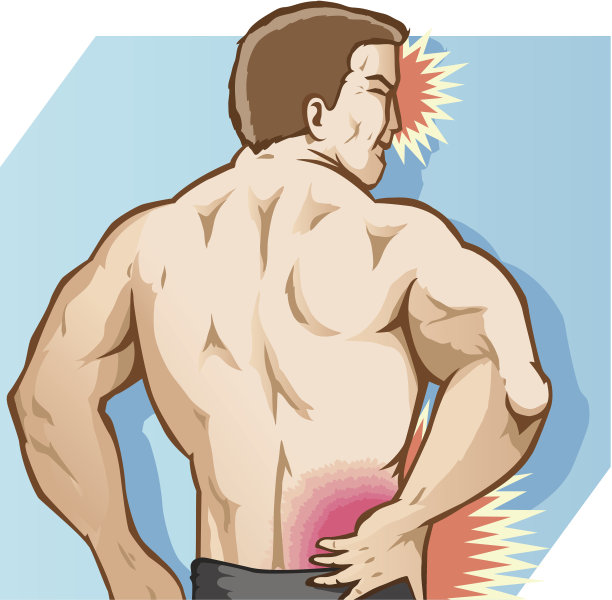 背部疼痛素材图片