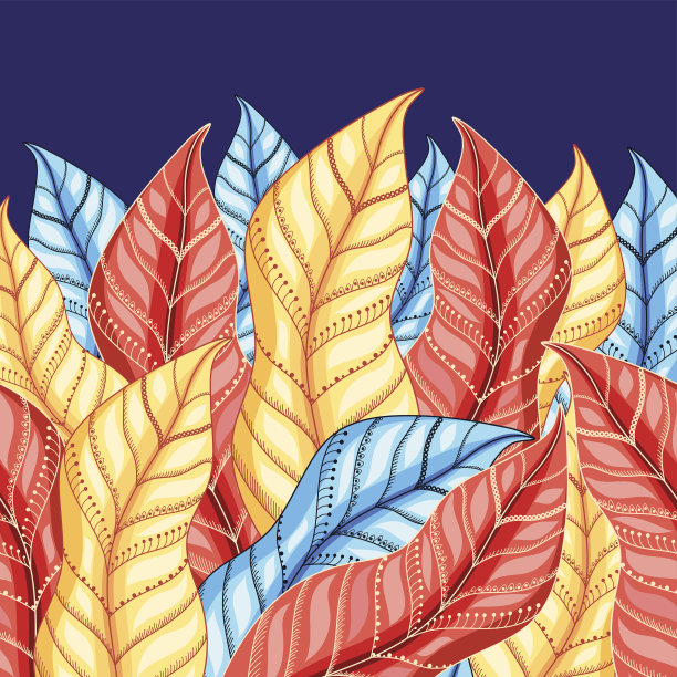 五彩缤纷的树叶背景图片下载