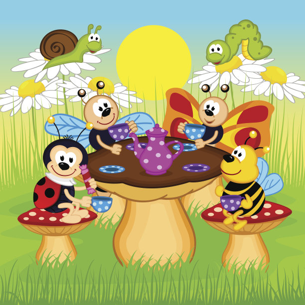 昆虫喝茶图片下载