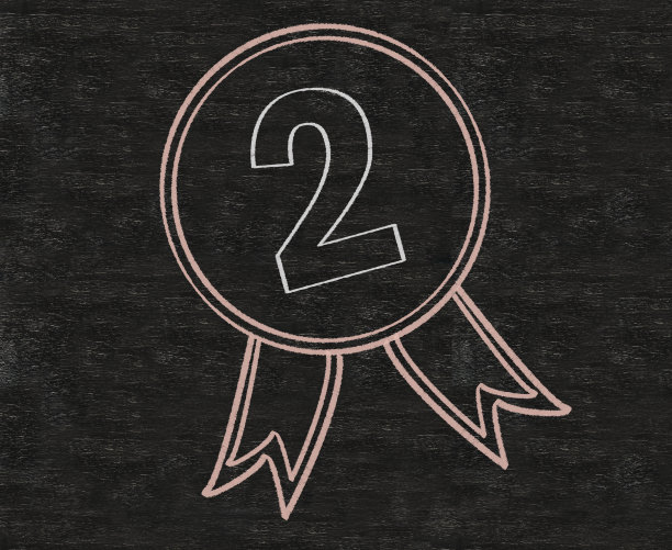 奖励红丝带十名写在黑板背景上图片下载