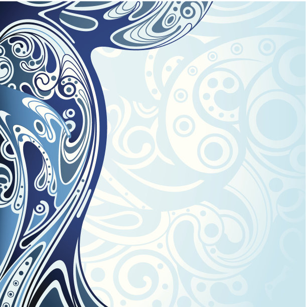 抽象的蓝色曲线图片下载