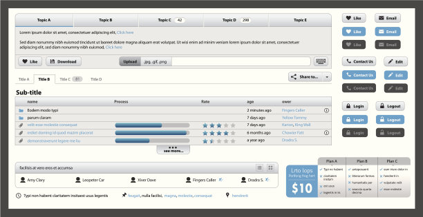 网站设计元素图片下载