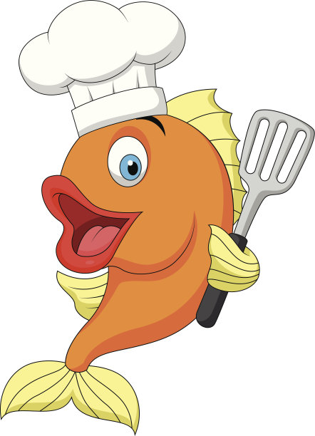 鱼厨师卡通图片下载