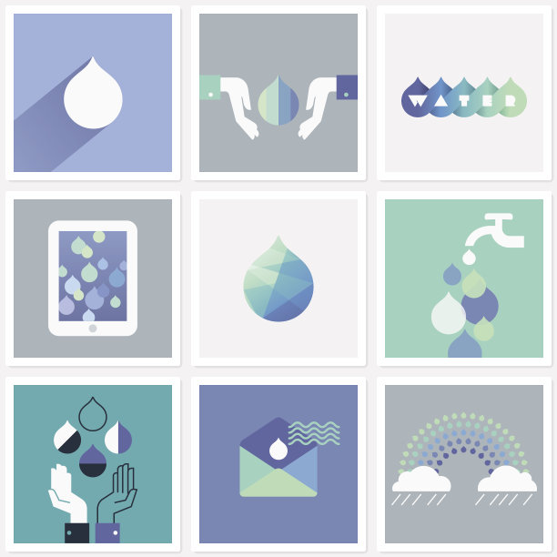 水滴。设计元素集合图片下载