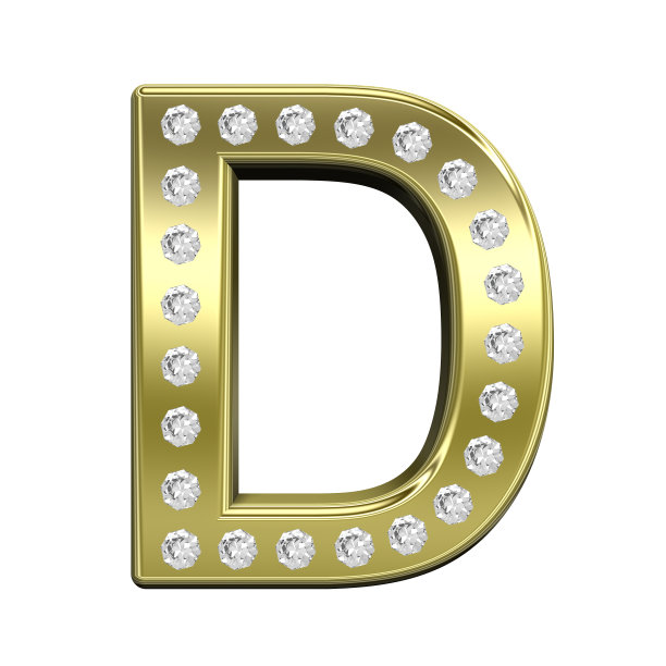 一封钻石镶金的信。图片下载