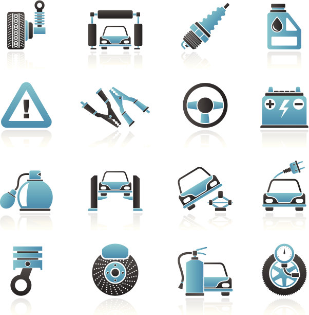 汽车和道路服务图标图片下载