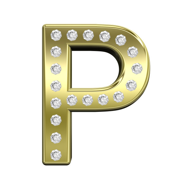 一封钻石镶金的信。图片下载