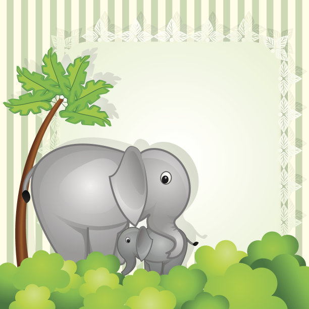 大象妈妈和小象图片下载