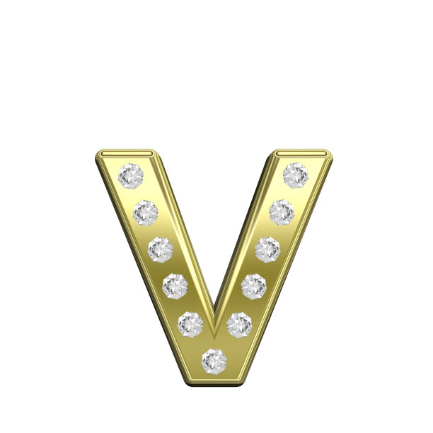 一封钻石镶金的信。图片下载