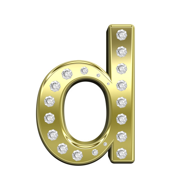 一封钻石镶金的信。图片下载