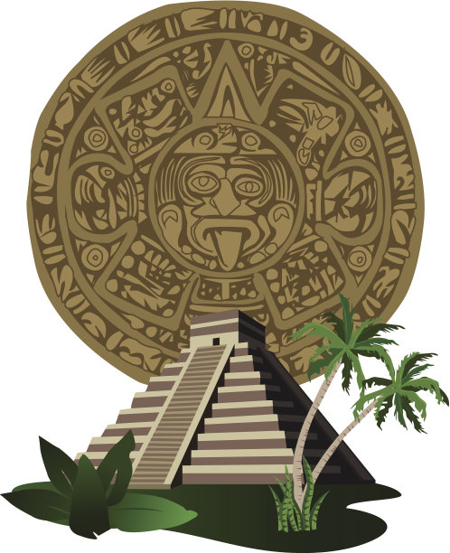 古玛雅金字塔和历法图片下载