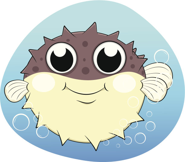 起泡的河豚鱼图片下载