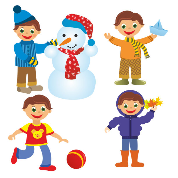 快乐的男孩在不同的时间图片下载