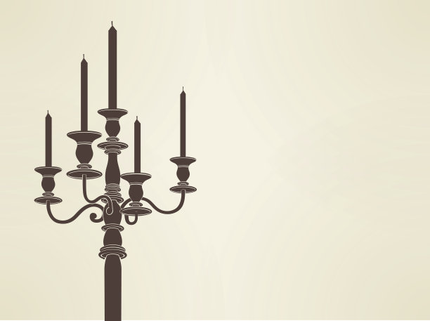 枝状大烛台sillhouette EPS10图片下载