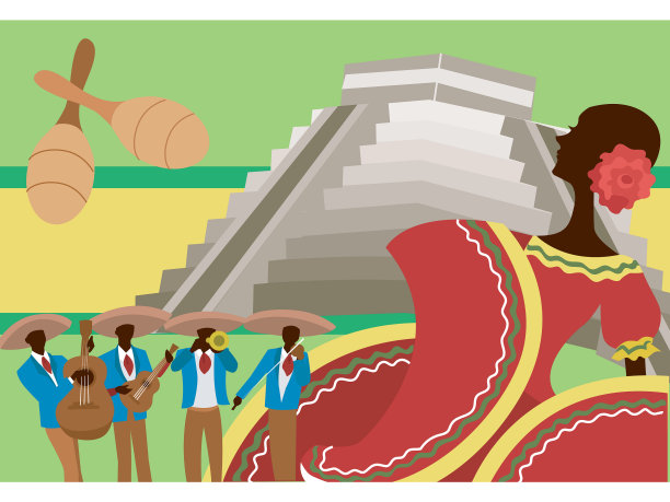 西班牙嘉年华拼贴图片下载