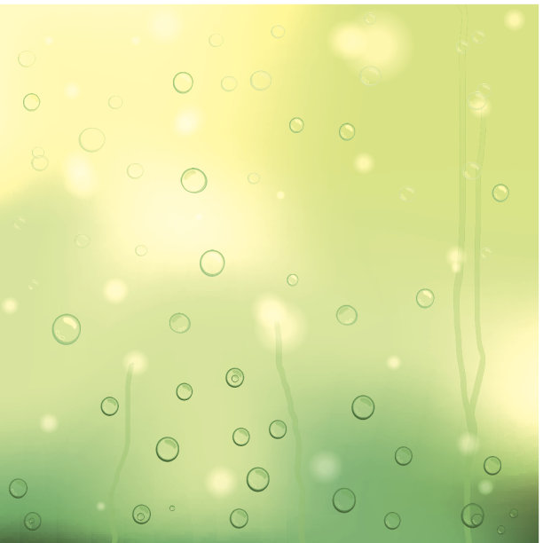 雨滴落在黄色的玻璃上图片下载