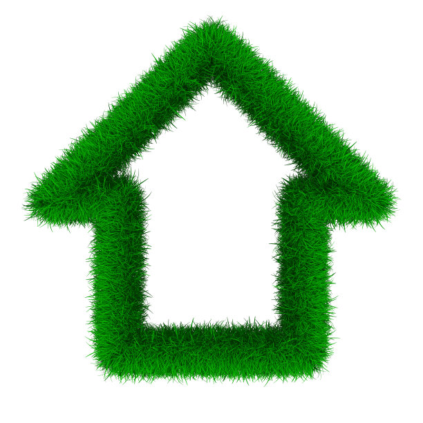 从草地上。孤立的三维图像图片下载