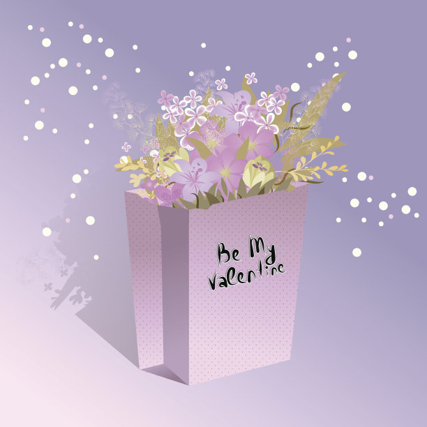 手写的字母和花束做我的情人。图片下载