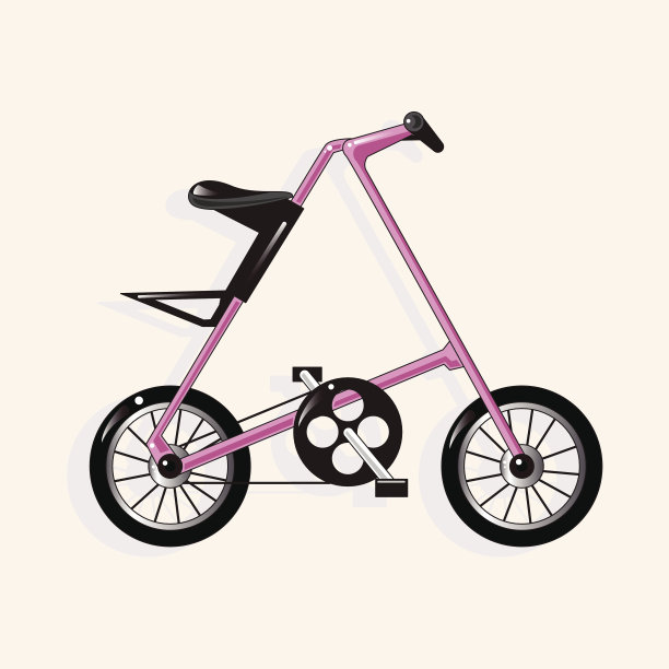 交通自行车主题元素向量，eps图片下载