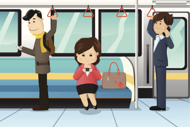 人们在火车上使用手机图片下载