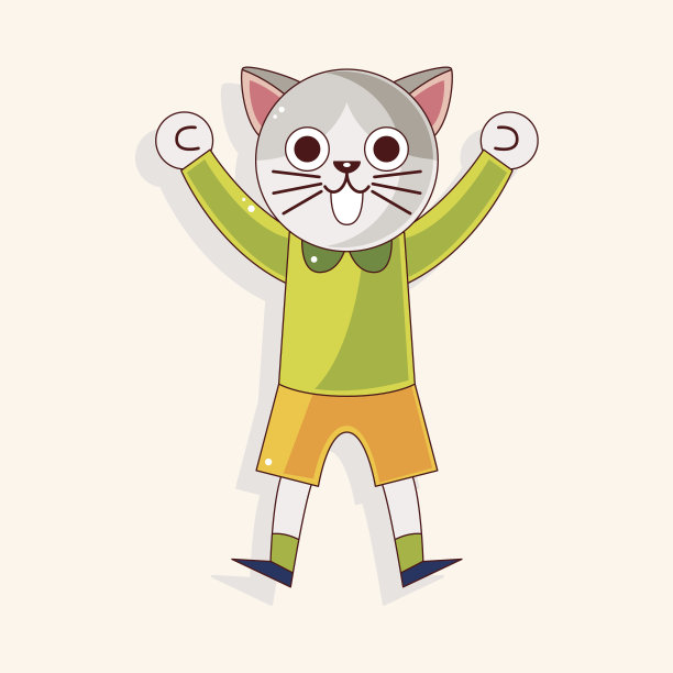 猫卡通主题元素图片下载